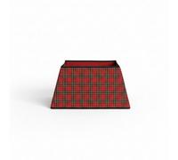 Pegdev - Pdl Red Tartan Christmas Tree Skirt Decorative Base Cover With Hook And Loop Fastening Folds Flat For Easy Storage