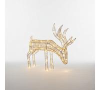 Pegdev - Pdl - Silver 43Cm Led Christmas Reindeer Outdoor Decoration With 200 Warm White Lights And 5M Cable Festive Display