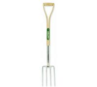 Pegdev - Pdl - Stainless Steel Border Fork With Yd Ash Wood Handle For Yard Maintenance