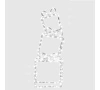 Pegdev Pre Lit Stack of 3 Christmas Presents 40 Warm White LEDs 5m Lead Timer Indoor Outdoor Pegdev White