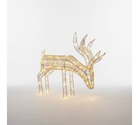 Pegdev Silver 43cm LED Christmas Reindeer Outdoor Decor 200 Warm White Lights Pegdev Warm White