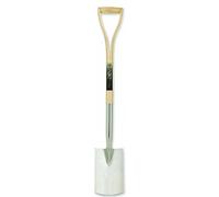Pegdev Stainless Steel Perennial Border Spade with Split Ash YD Handle in Light Oak Pegdev Light Oak