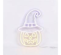 Pegdev USB Powered Pumpkin Neon Silhouette Light Wall Decoration in Orange Pegdev Orange