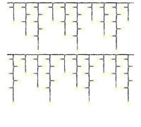 Pegdev Warm White LED Icicle Lights Black Cable Outdoor Connectable 8m Pegdev Warm White