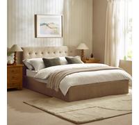 Peggy - King Size - Ottoman Storage Bed - Stone - Fabric - 5ft
