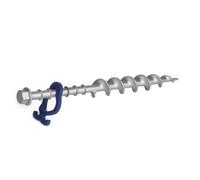 Screw-in Peg Long Aluminium (LA) 31cm Pack of 2 (PP13) Heavy Duty Aluminium Sand Pegs for Sandy/Gravel Subsoil
