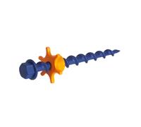 Peggy Peg Screw-in Tent Pegs Peg&Stop Small 16cm, 6-Pack, Lock Nut | For Fix&Go anchor plate 2.0, fits 85% of all ground, height-adjustable, glass-fibre reinforced, for awnings