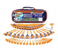 Peggy Peg - Ground Pegs StartKit with Tent Pegs & Combi Tool - Screw in Tent Pegs for Soft Ground to Hard Ground (incl. Pre-drillers)- Tent Pegs Ideal for Camping & Outdoor - Tent Fixing