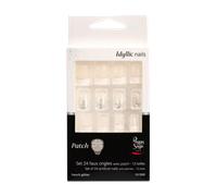 Peggy Sage Idyllic Nails Artificial Nails With Patches 24pcs French Glitter
