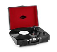 Retro Turntable Vinyl Record Player Audio Hi Fi Stereo System USB Speaker Black