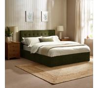 Peggy - Super King Size - Ottoman Storage Bed - Olive - Fabric - 6ft
