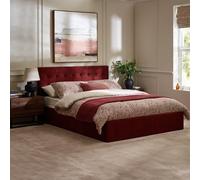 Peggy - Super King Size - Ottoman Storage Bed - Rust - Fabric - 6ft