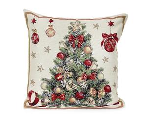 Peggy Wilkins Bells and Bows Christmas Tree Tapestry Style Cushion - 45cm x 45cm