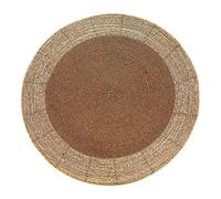 Peggy Wilkins Bliss Beaded Christmas Round Place Table Mat 12" - Gold