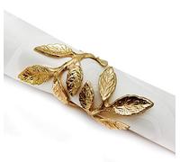 Peggy Wilkins Carolle Christmas Leaf Napkin Ring - Gold