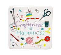 Peggy Wilkins Craftiness Is Happiness Coaster