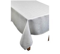 Peggy Wilkins Magic Christmas White/Silver Table Cloth 53”x 88” Polyester Rectangular