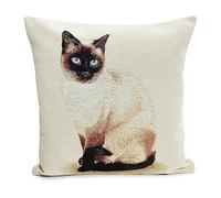 Peggy Wilkins Siam the Seal Point Siamese Cat Tapestry Cushion