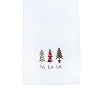 Peggy Wilkins Textiles Festive Singing Spruce Embroidered Christmas Hand Towel - 50cm x 70cm