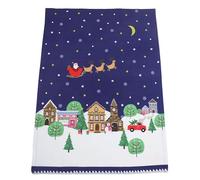 Peggy Wilkins Winter Village Christmas 100% Cotton Tea Towel - 50cm x 70cm