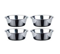 PEGGY11 Deep Stainless Steel Anti-Slip Dog Bowls - 4-Pack, 16 Cups