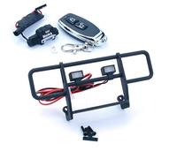 PEGGYLIN Front Bumper With Light Electric Winch For 1/18 RC Crawler Car Fit For Traxxas TRX4-M K10 Upgrade Parts(Size:Suit)