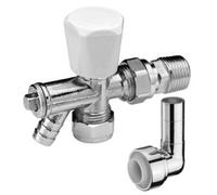 Pegler Yorkshire Mercia Drainoff Lockshield Manual Radiator Valves 15mm X 10mm 663005
