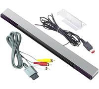 PEGLY 2 in-1 Wii AV Composite Audio Video Cable Wired Infrared Ray Sensor Bar Compatible with Nintendo Wii and Wii U