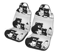 PEGQCVAM Cute Milk Bottle Bear Car Seat Covers. Stretch Polyester Fabric for A Secure Fit in Cars, Suvs, and Trucks.