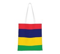 PEGQCVAM Flag of Mauritius Totes.Printed Canvas Tote Bag.Lightweight Heavy Duty Polyester, Dual Handles for Everyday Use.