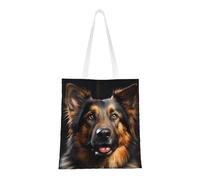 PEGQCVAM German Shepherd Totes.Printed Canvas Tote Bag.Lightweight Heavy Duty Polyester, Dual Handles for Everyday Use.