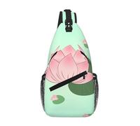 PEGQCVAM Lotus Flowers Waiting To Bloom Cross Chest Bag Diagonally. Large Capacity, Adjustable Shoulder Straps, Cup Holders And Umbrella Holders On Both Sides.