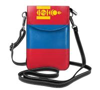 Pegqcvam Mongolian Flag Small Cell Phone Purse, Floral Print Crossbody Bag, Pu Leather Mini Wallet With Shoulder Strap, Secure Magnetic Closure.