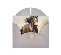 PEGQCVAM Western Horse Greeting card.Gray Luxury Pearlescent Greeting Card, Premium Cardstock for All Occasions
