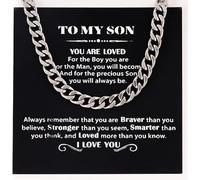 PEGRAUFC A necklace for my father, Cuban-style elder's necklace, birthday gift for my younger brother, grandfather's mother's birthday