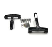 Pegs Accessories Motorcycle Passenger Footboard Floorboard Mounting Bracket For Harley For Davidson 1993-2019 2018 2017 2016 2015 2014 2013 Touring Trike(Black- Silver)