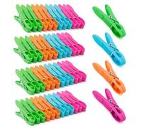 Pegs,Clothes Pegs,Pegs For Washing Line, 48 Packs Clothes Pegs For Washing Line,Plastic Clips,Minky Laundry Pegs,Washing Pegs Strong,Clips For Clothes,Food Pegs,Non Slip Laundry Pegs Garden