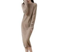 Pegsmio Cashmere Sweater Knitted Dresses Merino Wool Women's Winter Elegant Pullovers Dress Autumn Long Sleeve Skirts