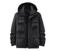 Pegsmio Outdoor Men Detachable Sleeve Multi-Pocket Quick Dry Coat Tactics Jackets Climbing Camping Coats