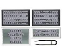 PEGZ Alphabet Letters American Typewriter Font Lowercase 100 pc Stamp Kit