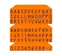 PEGZ Alphabet Stamps Orange Crush Font 1/4" Medium Size 84 Piece Bundle