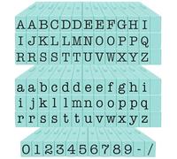 Pegz Clickable - Connectable Alphabet Stamps American Typewriter Font Uppercase, Lowercase & Numbers Medium Size 90 Pieces