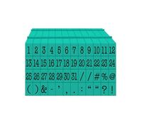 PEGZ® V2 Alphabet Stamps Clickable - Connectable American Typewriter Font (Numbers & Symbols 50 pc Medium Size)