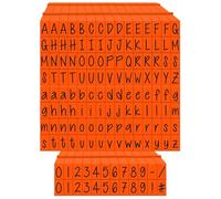PEGZ V2 Alphabet Stamps Orange Crush Font 1/4" Medium Size 150 Piece Bundle