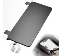 PEGZONE Ergonomics Desk Extender Tray with Laptop Holder, 27.5" x 11.8" Table Mount Desk Extender Shelf, Clamp On Keyboard Tray for Office and Home, Workstation Organizer, Black