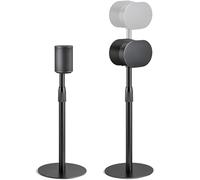 PEGZONE Height Adjustable Speaker Stands Compatible with Sonos Era 100&300, Extended Range 26.9''-42.6'', Max Load 11 lbs, Anti-Slip Base Ø 11.8'', Floor Stand with Cable Management, 1 Pair, Black