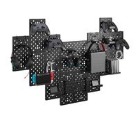 PEGZONE Plastic Controller and Headphone Holder Wall Mount Rack, 14pcs, Black - Gaming Accessories Organization