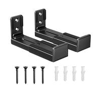 PEGZONE Soundbar Wall Mount,33lbs Capacity,Adjustable Depth Height from 3.5" to 6.1",Soundbar Mounts Under TV for Wall, Black