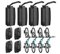 PEGZONE Swivel Bike Wall Mount 4 Pack, Heavy Duty Vertical Bike Rack Wall Hanger, Holds 77 Lbs per Bike Hook, Space-Saving Bicycle Storage Rack for Garage, Ideal for MTB, Road Bike, E-Bike