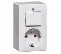 Peha 6695 Combination Series Switch Socket With Earth White - 00275521